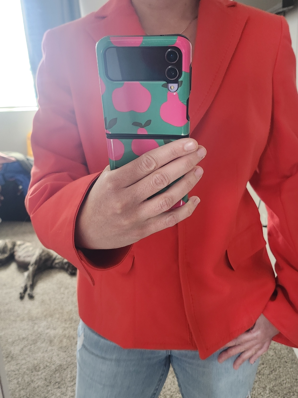 Jones New York Bright Red Blazer